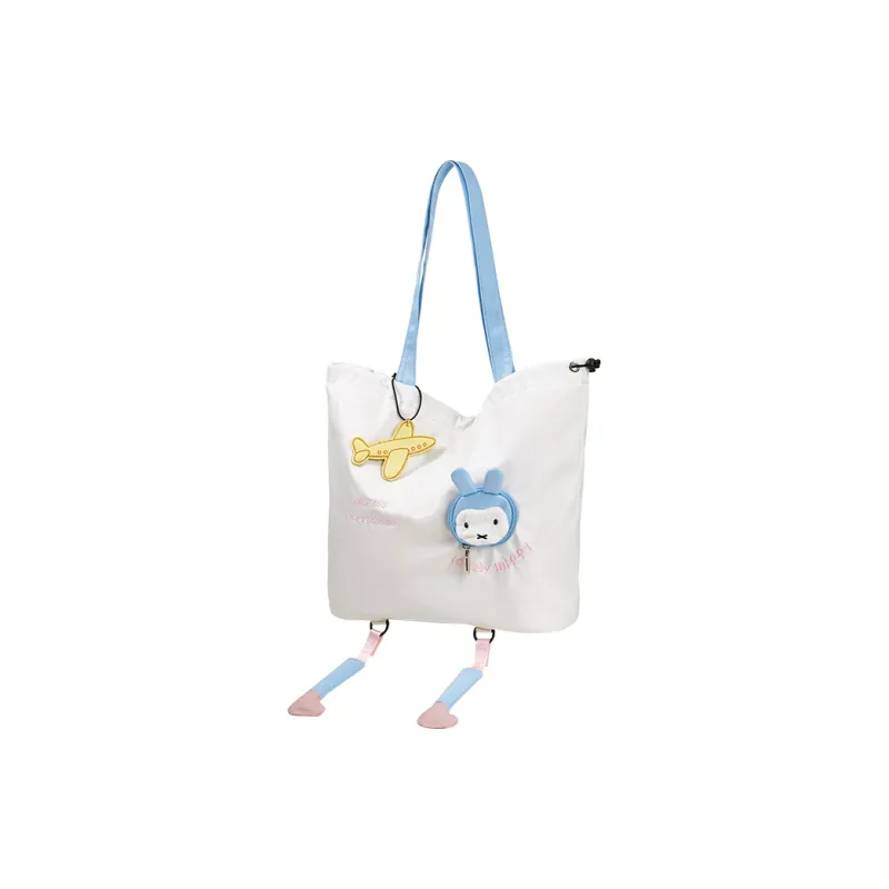 Miffy Nylon Fabric Tote Bag Shopping Bag Handbag Shoulder Bag Women's Light Green/White-7