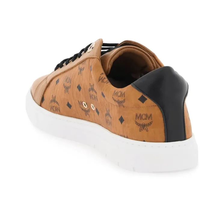 MCM Low Top Skateboard Shoes Women's Brown-3