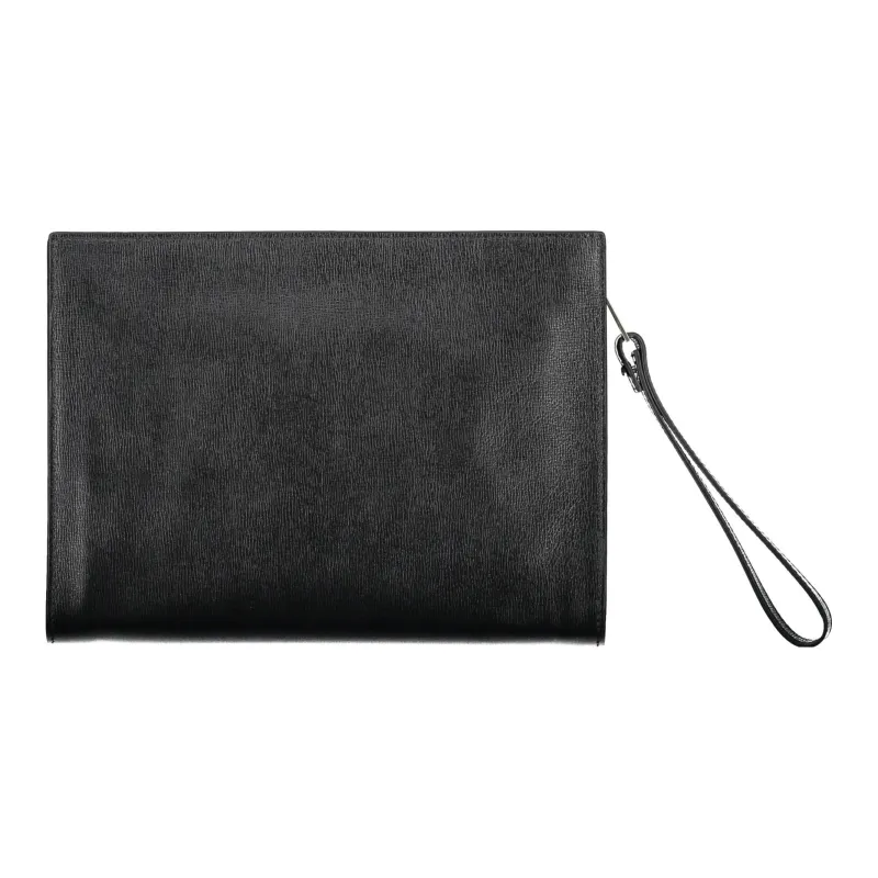 Bottega Veneta Leather Briefcase Clutch Men's Black-3