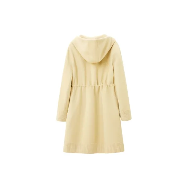 OVV Coats Women's Light Yellow Solid Color C7-1
