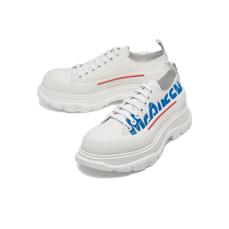 Alexander McQueen Tread Slick Sneakers 'White Blue'-1