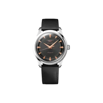 LONGINES Automatic Mechanical Movement Men's Watches Watch 40mm Black Dial Stainless Steel Case Rubber Strap