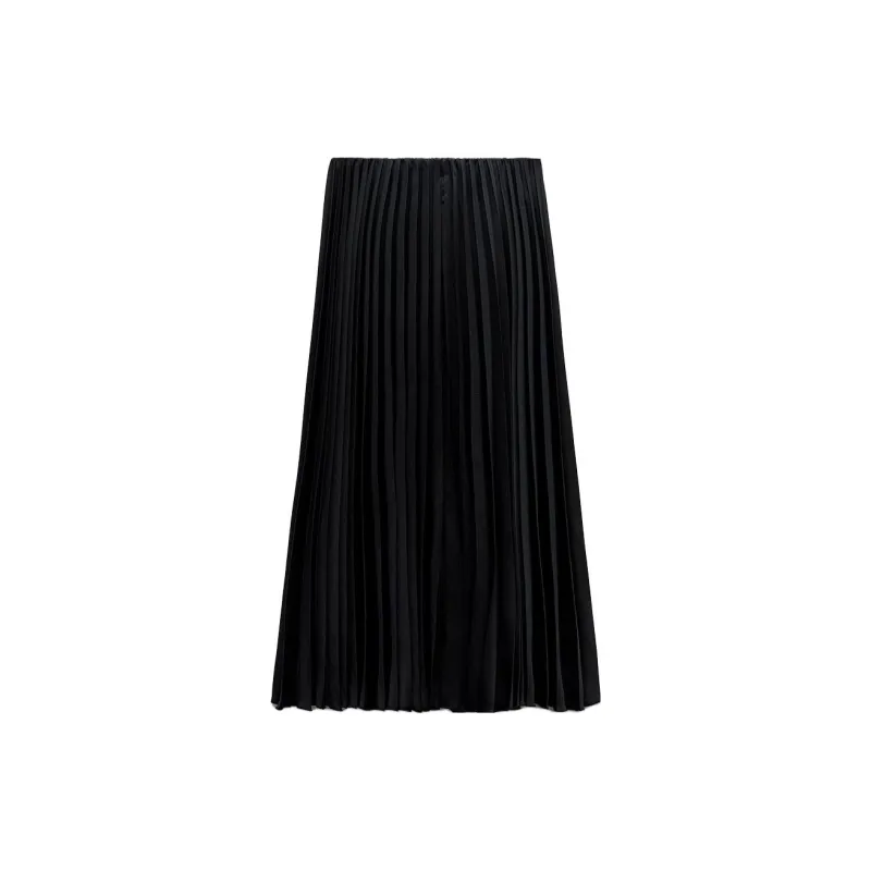 ZARA Casual Long Skirts Women's Black-1