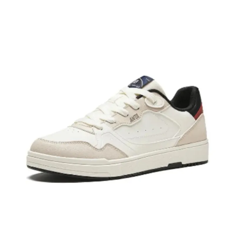 Anta Cushioning, Wear Resistant Low Top Skateboard Shoes Men's White-1