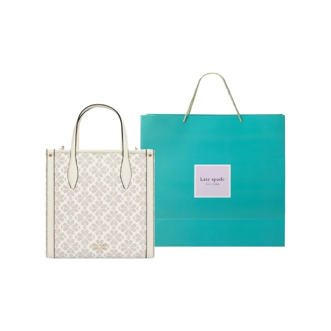 Kate Spade Coated Canvas Tote Bag Shopping Bag Shoulder Bag Crossbody Bag Handbag Mini Women's White-5