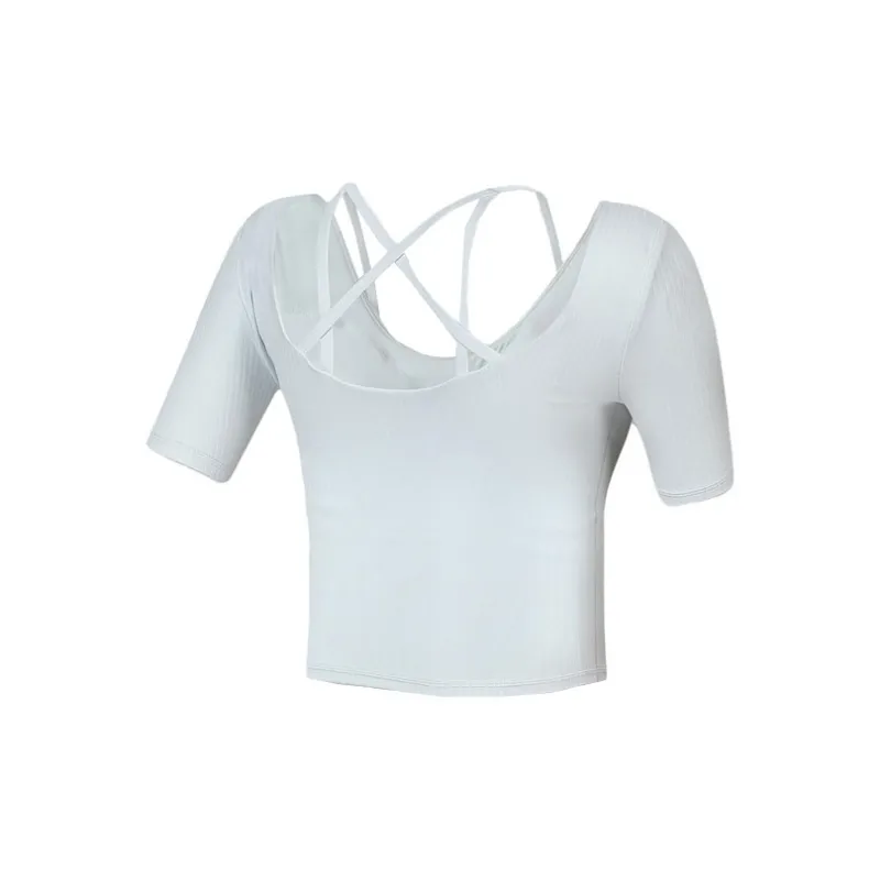 FILA Regular T Shirt Women's Bean Gray Blue-2