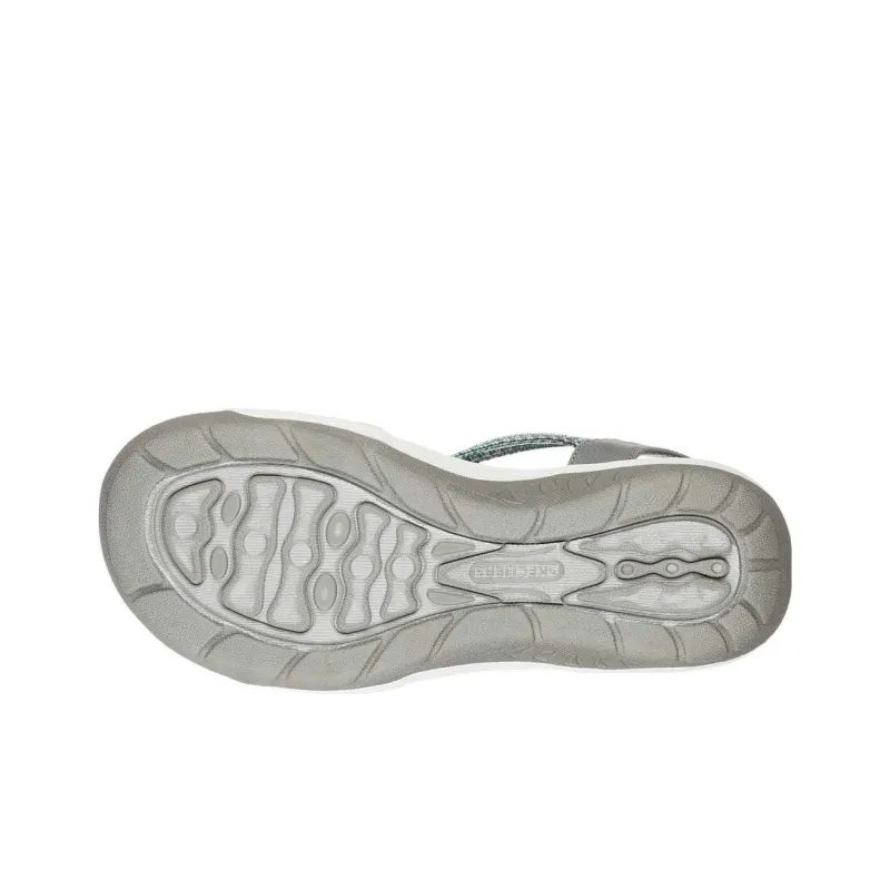 Skechers Reggae Cup Beach Sandals Women's Gray Green-3