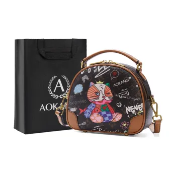 AOKANG PVC Shoulder Bag, Crossbody Bag, Handbag Regular Women's Coffee