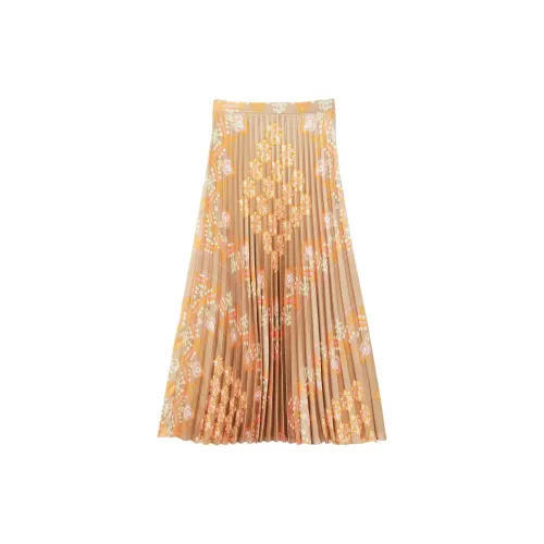 Sandro Casual Long Skirts Women's Apricot Cream