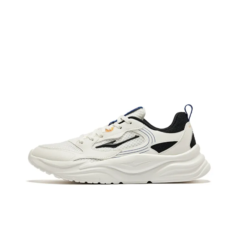 Erke Shocking Shadow 1.0 Anti-Slip Wear-Resistant Low-Top Casual Shoes Men's White Black-0