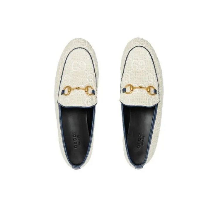 GUCCI Jordaan Loafers Women's White-4