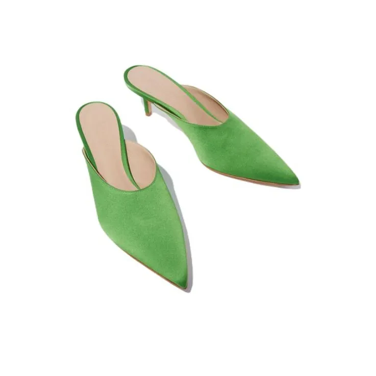 SCAROSSO Laura 60mm Satin Mules Women's-2