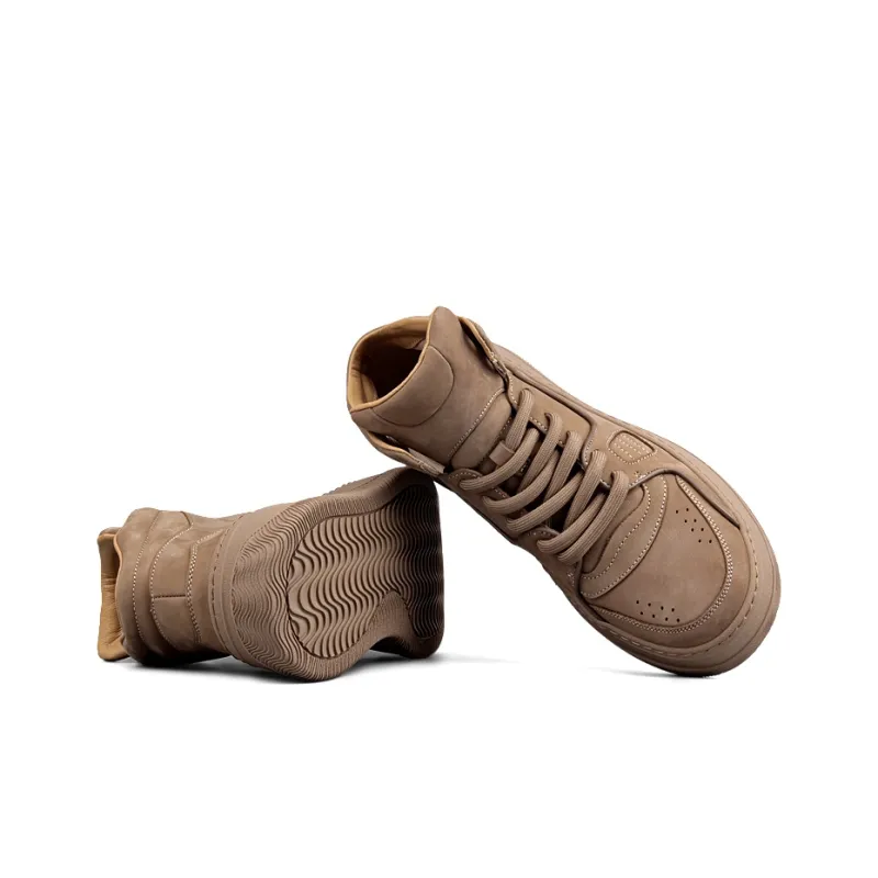 LOHAN·SIR High Top Casual Shoes Men's Brown-6