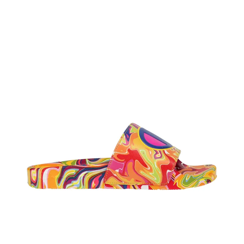 Champion IPO Liquid Slide Slippers Women's Red Yellow-1
