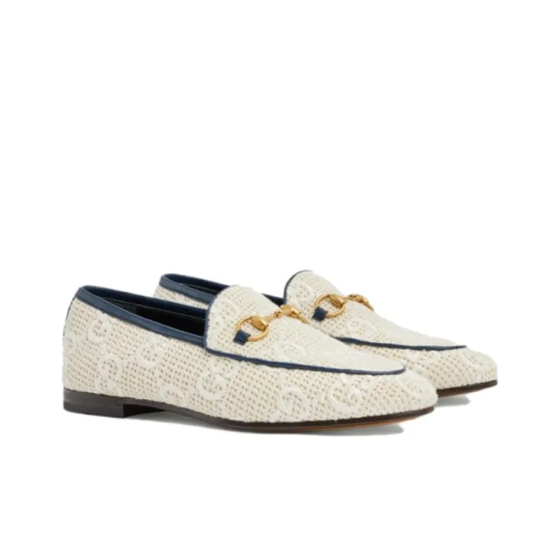 GUCCI Jordaan Loafers Women's White-2