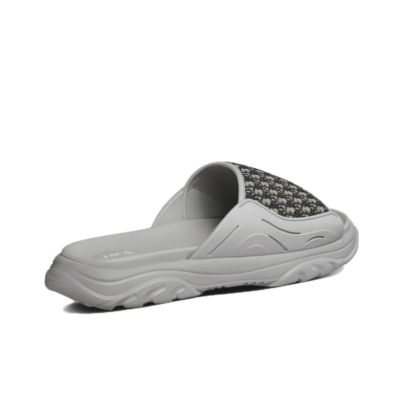 DIOR H-Town Sandal 'DIOR Oblique - Grey Beige'-3