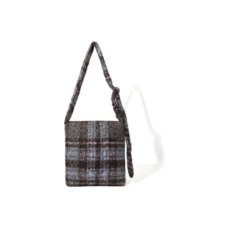 MASTER CANVAS Lambswool Crossbody Bag, Shoulder Bag Regular Unisex Color Block-3