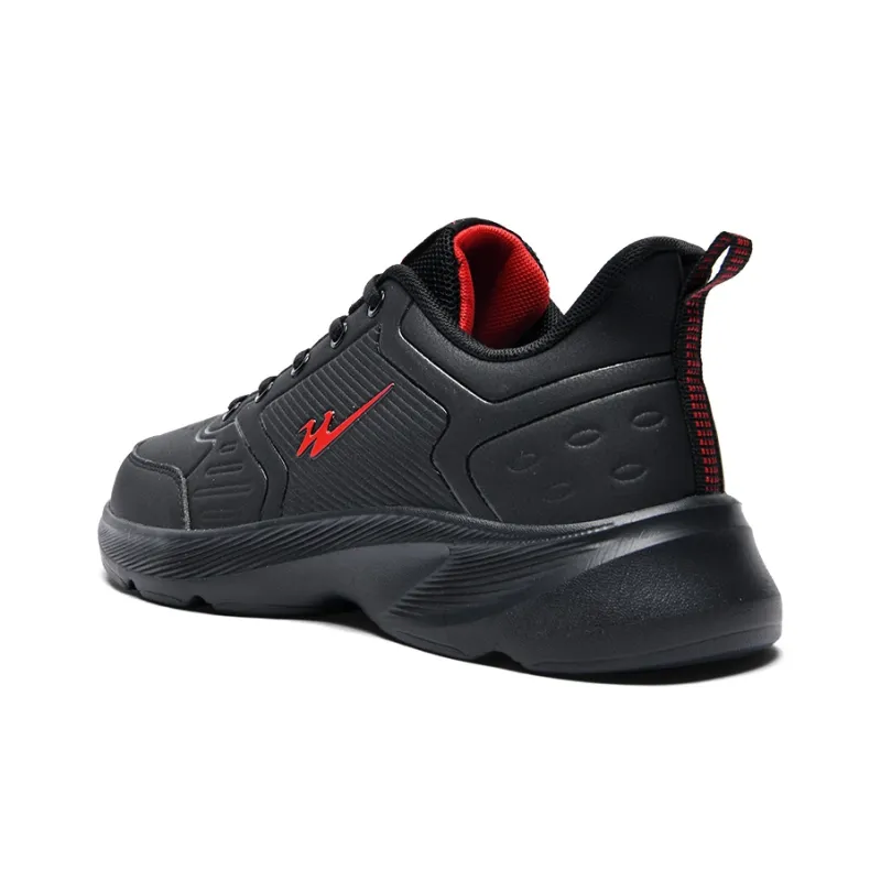 Binary Low Top Running Shoes Men's Black Red-3