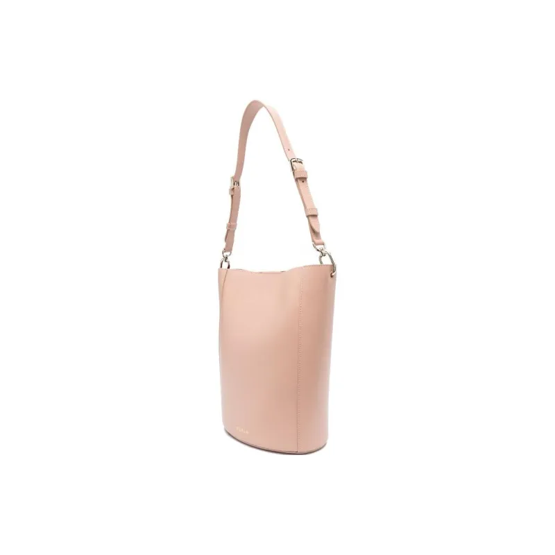 Furla Calfskin Bucket Bag Handbag Shoulder Bag Women's Pink-1