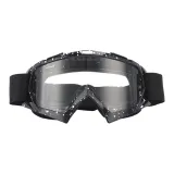 Black Frame with White Dot Design+Transparent Lens