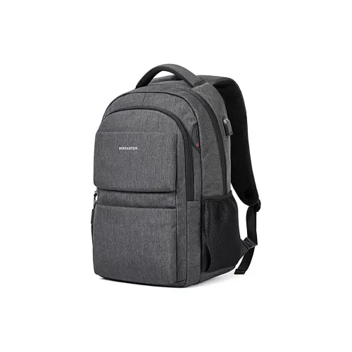 BOSTANTEN Fabric Business Travel Backpack 15.6 Inches Book Backpack Regular Unisex Dark Gray, Black, Light Gray