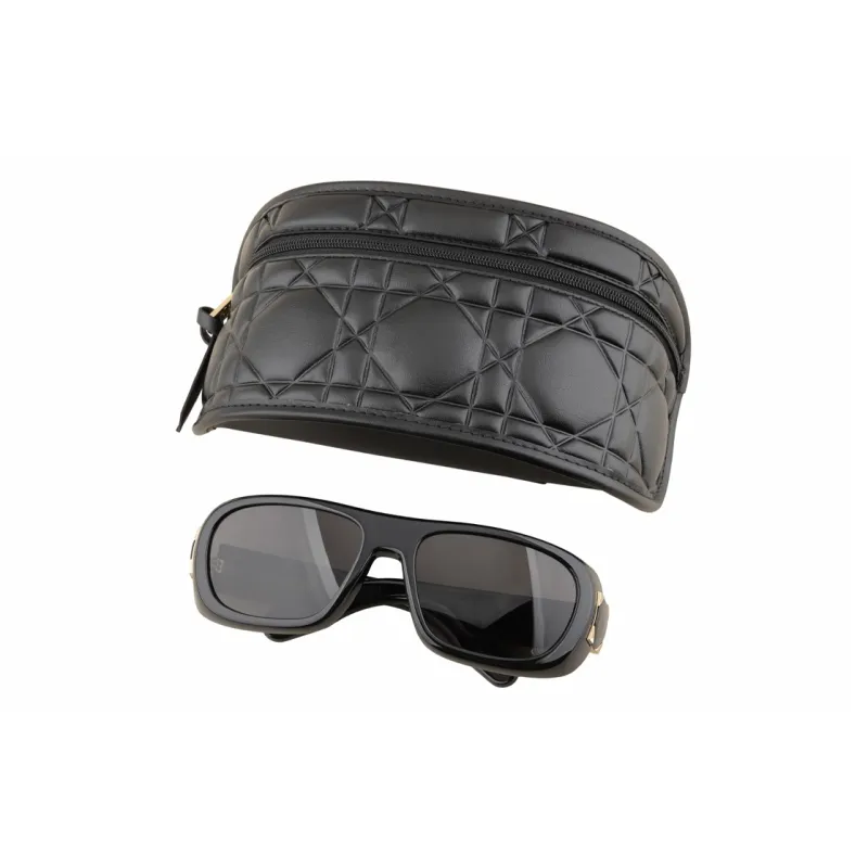 DIOR Acetate Square Sunglasses Unisex Black-3