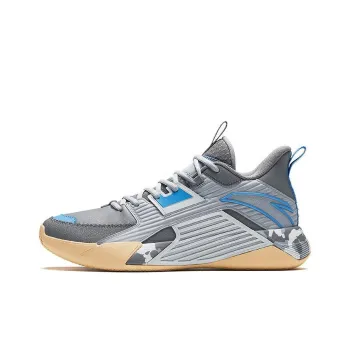 Anta SpeedRider 3 Wear Resistant Mid Top Basketball Shoes Men's Gray