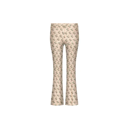 GIAMBATTISTA VALLI Floral-jacquard Cropped Flared Trousers