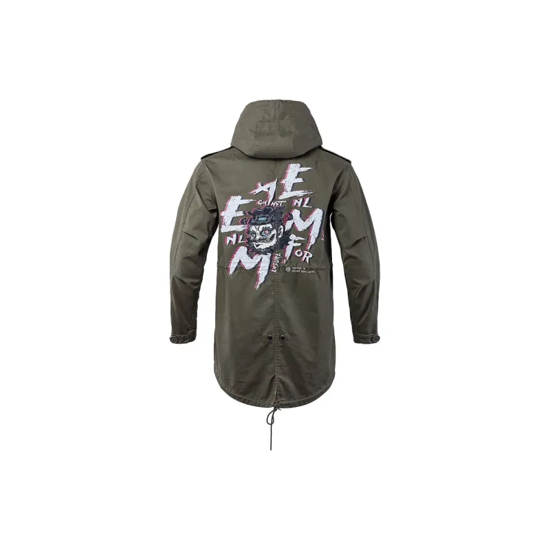 FFREE SOLDIER Trench Coat Unisex Army Green-1
