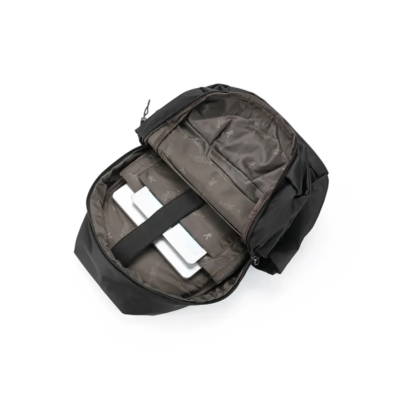 Playboy Fabric Backpack Unisex Black-4