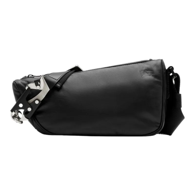 Burberry Smooth Calf Leather Shoulder Bag, Crossbody Bag Men's Black-2