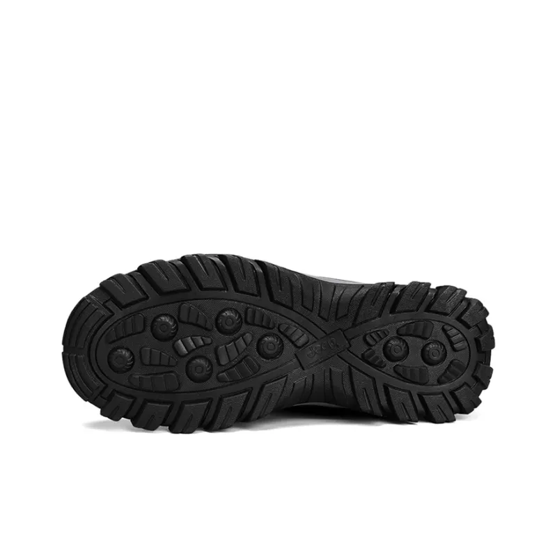 Jeep Warm Wear Resistant Height Increasing Crew Outdoor Boots Men's Black-6