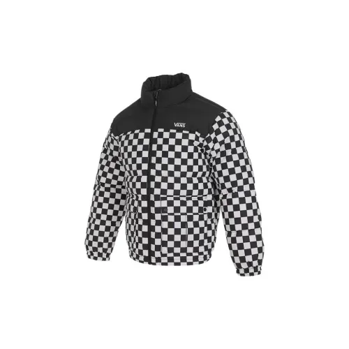 Vans Down Jackets Men Black/White Plaid