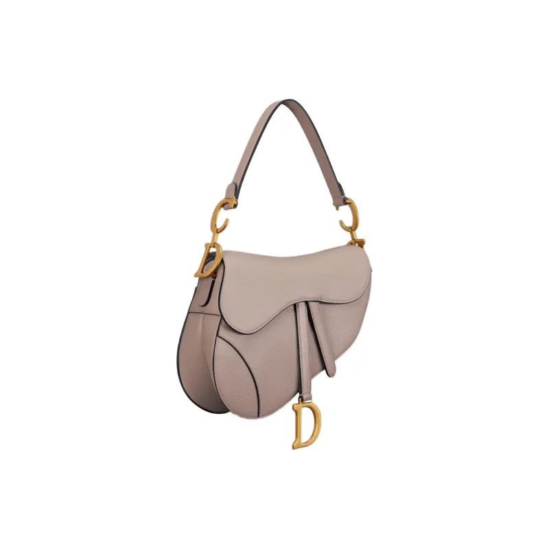 DIOR Saddle Grained Calfskin Saddle Bag, Shoulder Bag, Crossbody Bag, Handbag Women's Warm Taupe-2