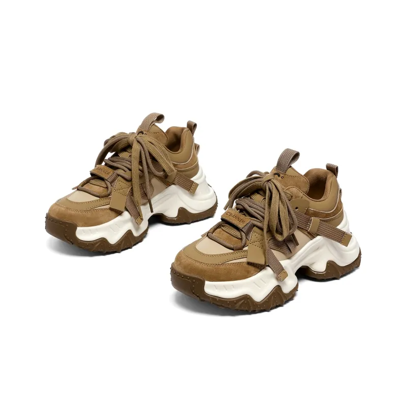 C°BANNER Low Top Chunky Sneakers Women's Camel-2