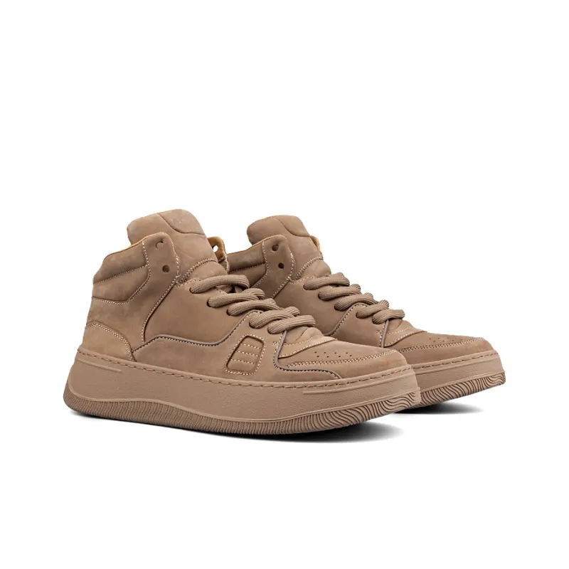 LOHAN·SIR High Top Casual Shoes Men's Brown-1
