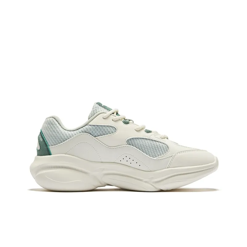 Erke Brocade Splendid Anti Slip Wear Resistant Low Top Casual Shoes Men's Light Gray Green Microcrystal White-1