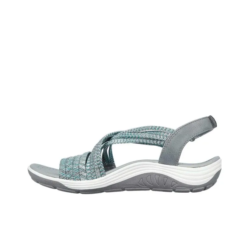 Skechers Reggae Cup Beach Sandals Women's Gray Green-0