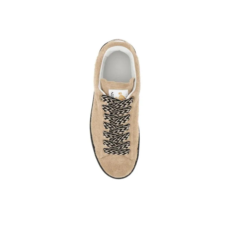 Lanvin Lite Curb Suede Sneakers-4