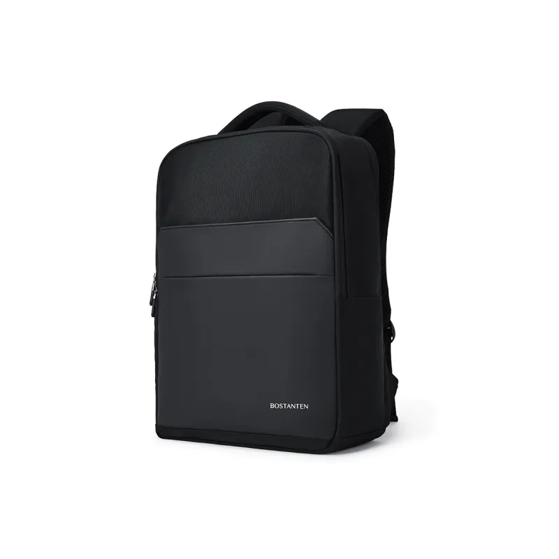 BOSTANTEN Fabric Co-Poly Vinyl Chloride Backpack Laptop Bags Regular Men's Black-1