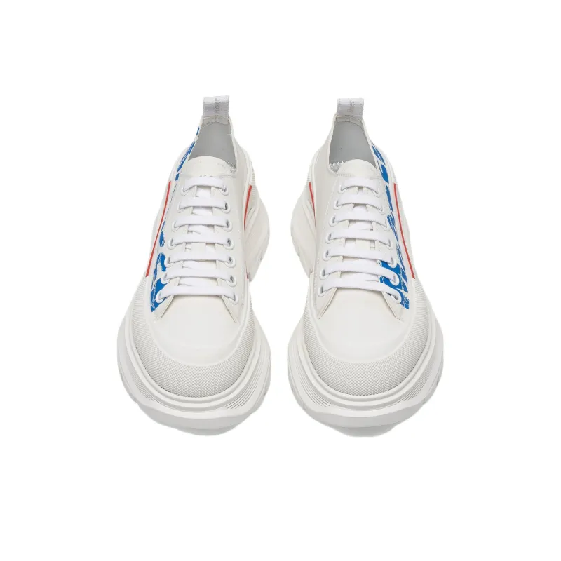 Alexander McQueen Tread Slick Sneakers 'White Blue'-2