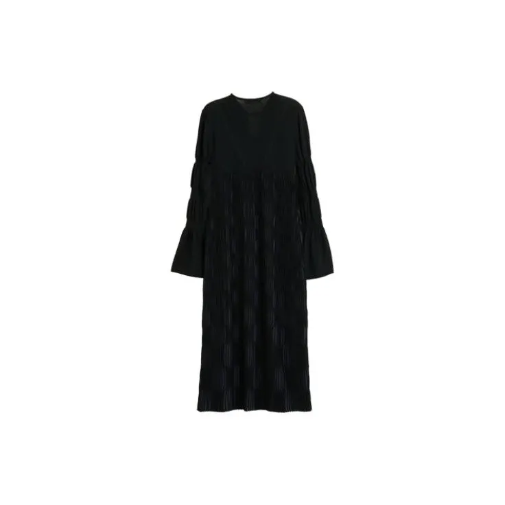 PUBLIC TOKYO Long Sleeved Dresses Women's Black-1