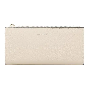 Playboy Cow Leather Card Holder, Wallet Tubas Women's Black/Ecru