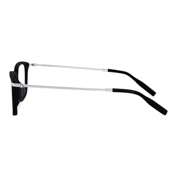 MONTBLANC Plate Frame Titanium Alloy Rectangular Eyeglass Frames Men's Silver-2