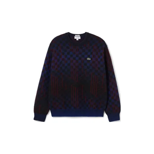 LACOSTE Sweaters Unisex Blue And Black Plaid