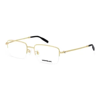 MONTBLANC Titanium Alloy Rectangular Eyeglass Frames Men's Gold