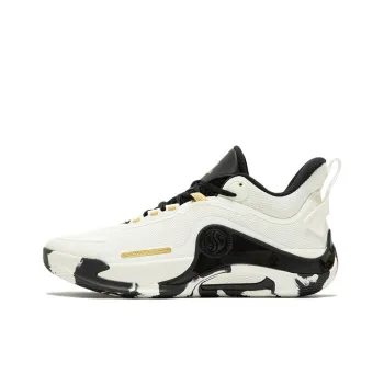361° AG Durable Breathable Low Top Basketball Shoes Men's White Gold