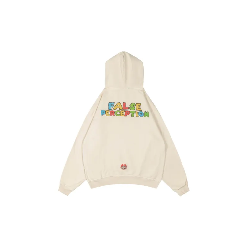 False Perception Sweatshirt Unisex Distressed White-1