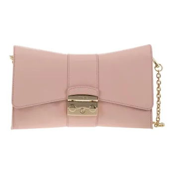 Furla Smooth Leather Handbag Shoulder Bag Women's Pink