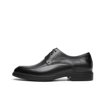 CROWN Dress Shoes Men Low Top Black